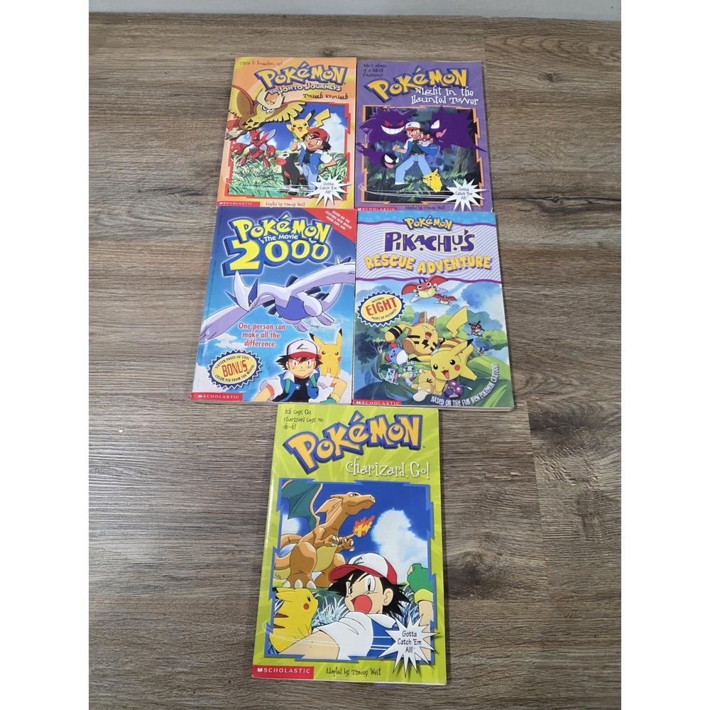 Vintage Pokemon Lot 6 Pikachu Rescue Adventure, Charizard Go, Pokémon The Movie